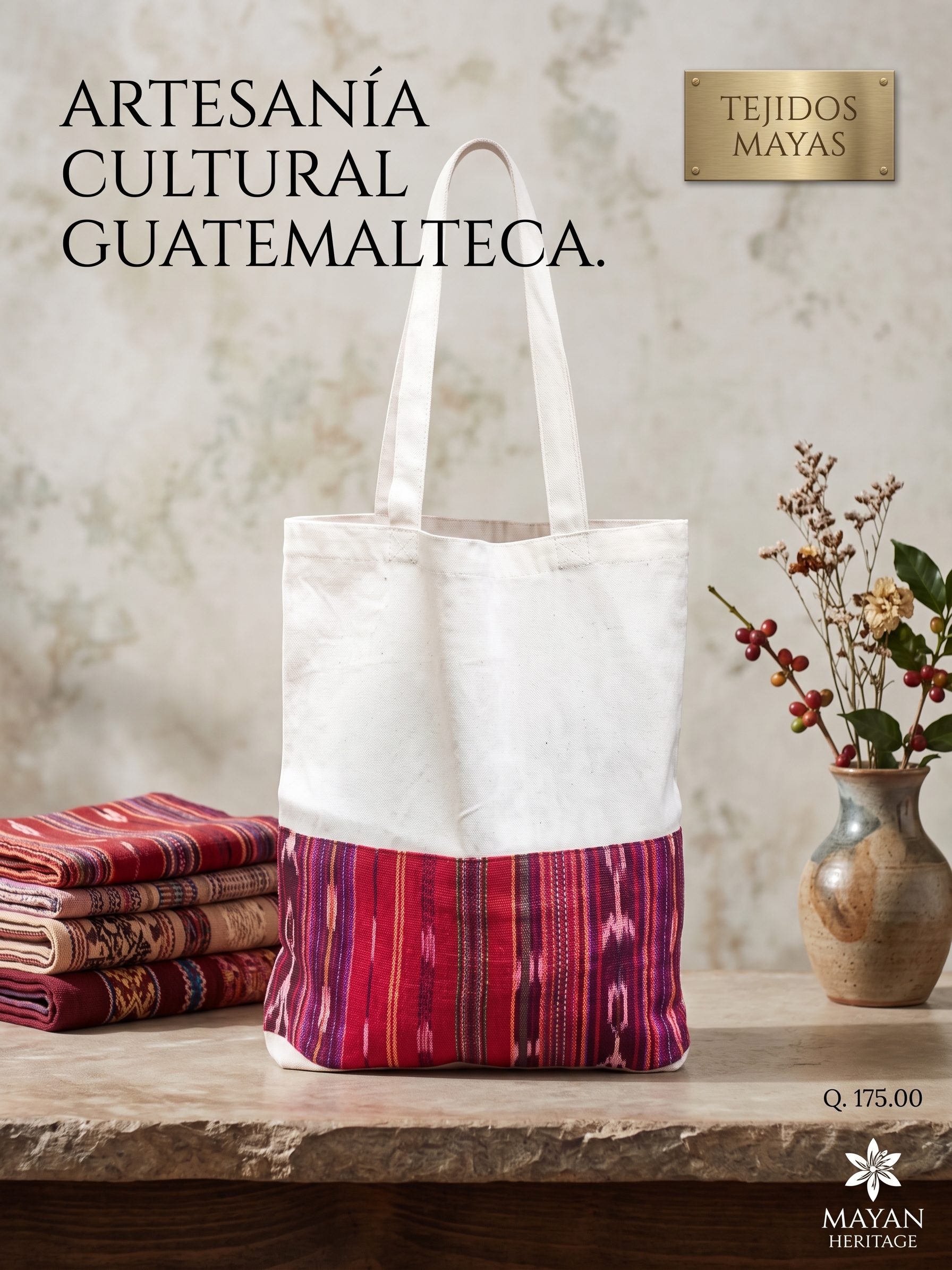 Bolso de manta con tela típica